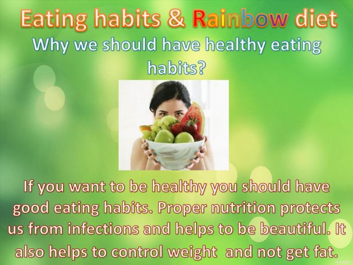 Healthy eating importance